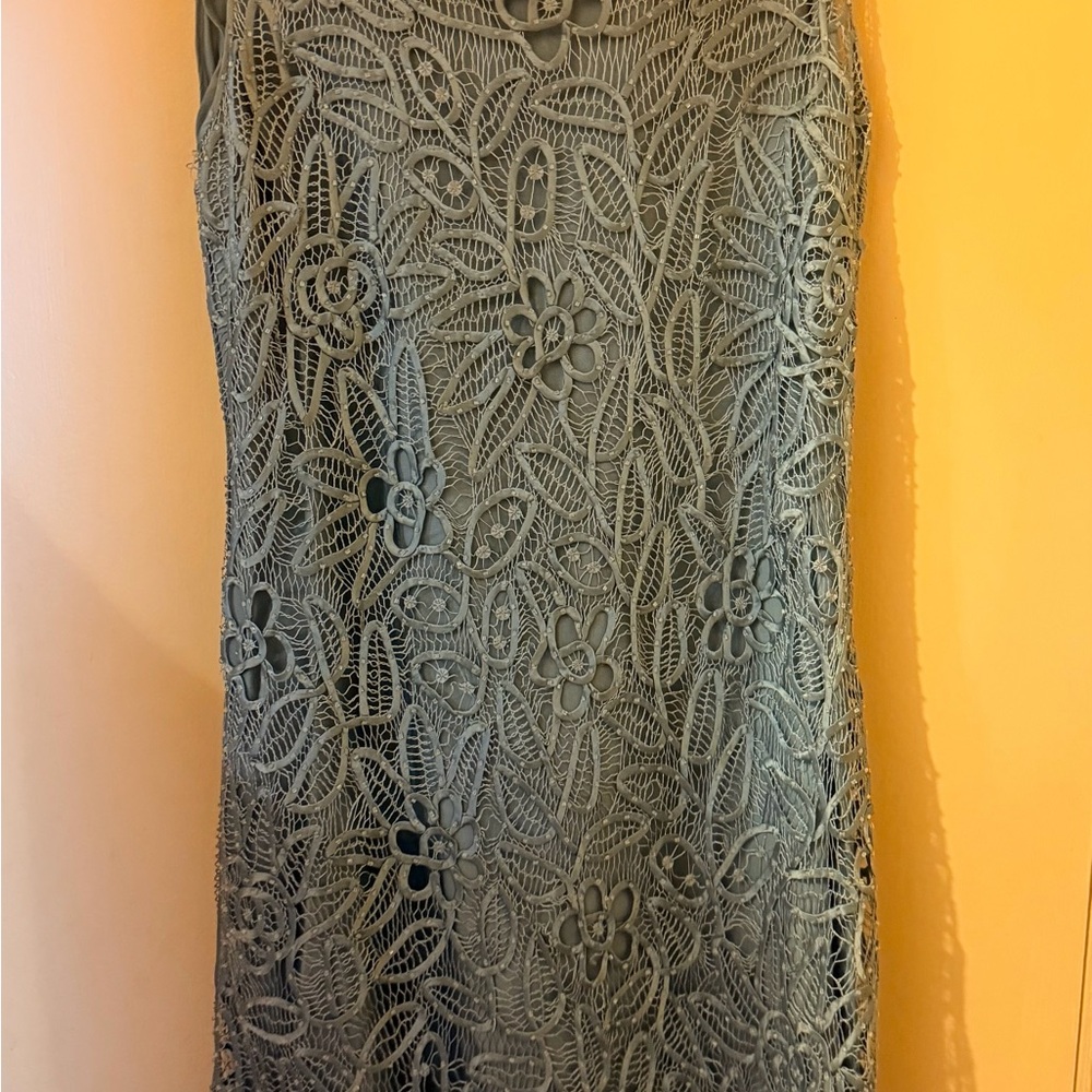 Soulmates Gray Silk Crochet Dress and bag - Picture 5 of 6